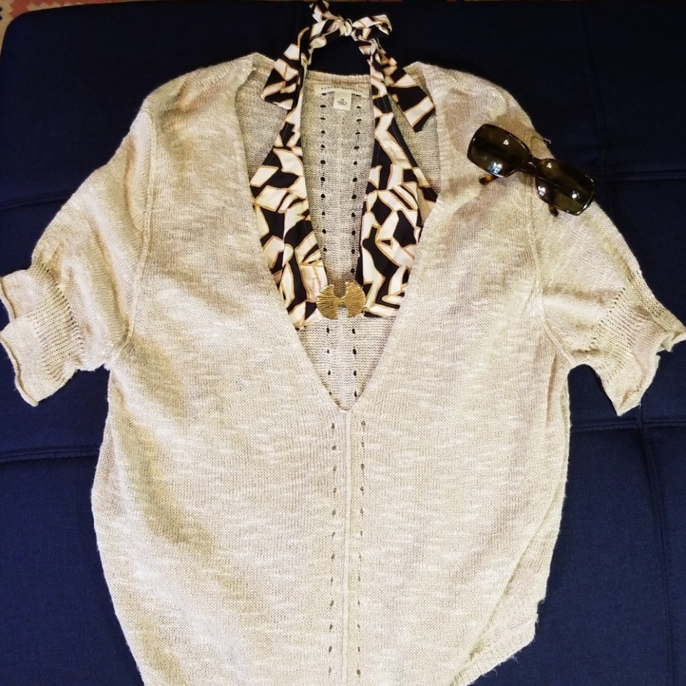 Banana Republic Deep V Neck Light Tunic Sweater